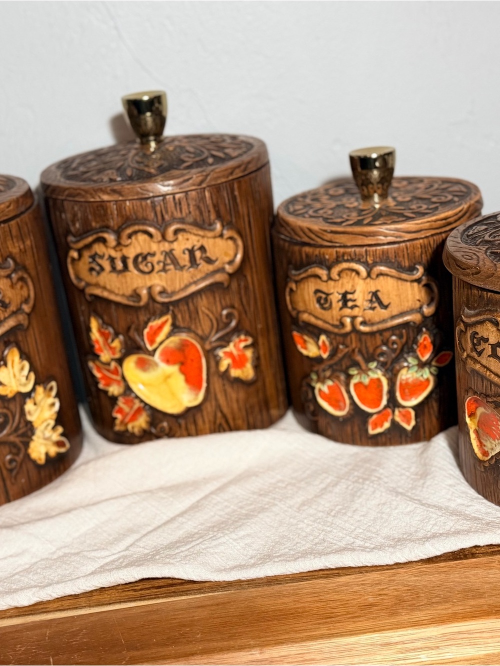 Vintage 1970s Treasure Craft Canister Set - Picture 4 of 7